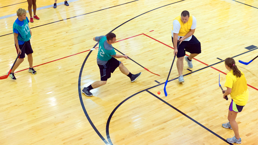 Floor Hockey on Indoor Courts