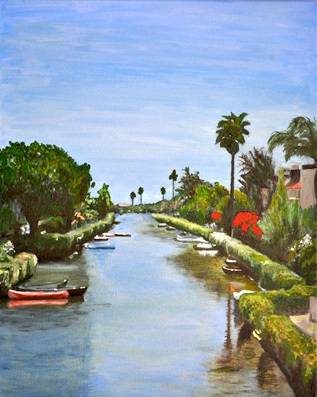 Venice Beach, Tadashi Kojima, oil on canvas, 2015