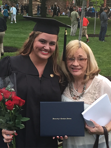 Brittney King and Mother at graduation