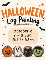 Halloween Log Painting