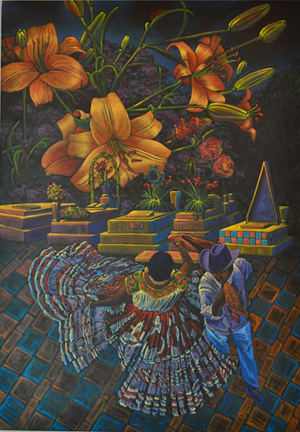 Dia de las Mortes, 2005, oil on canvas, Michael Aakhus