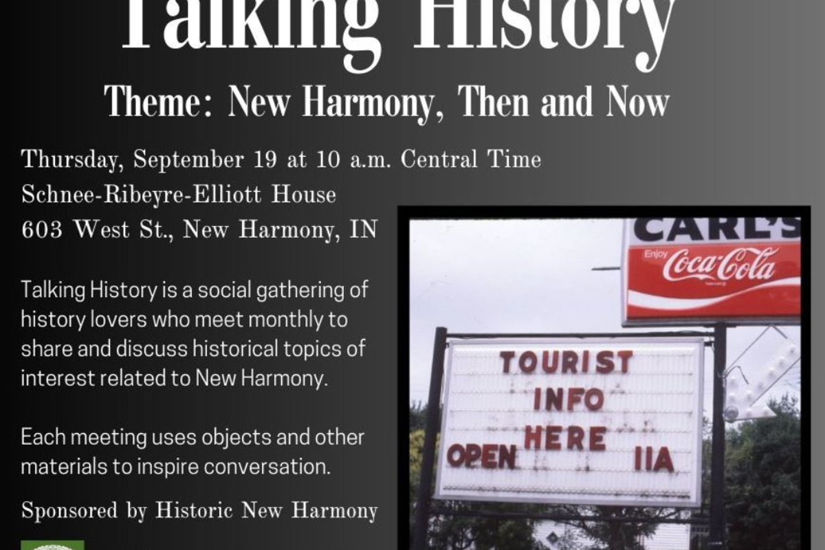 USI Historic New Harmony to host monthly Talking History event  