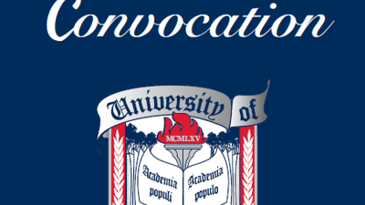 Graphic of "New Student Convocation" with the USI seal