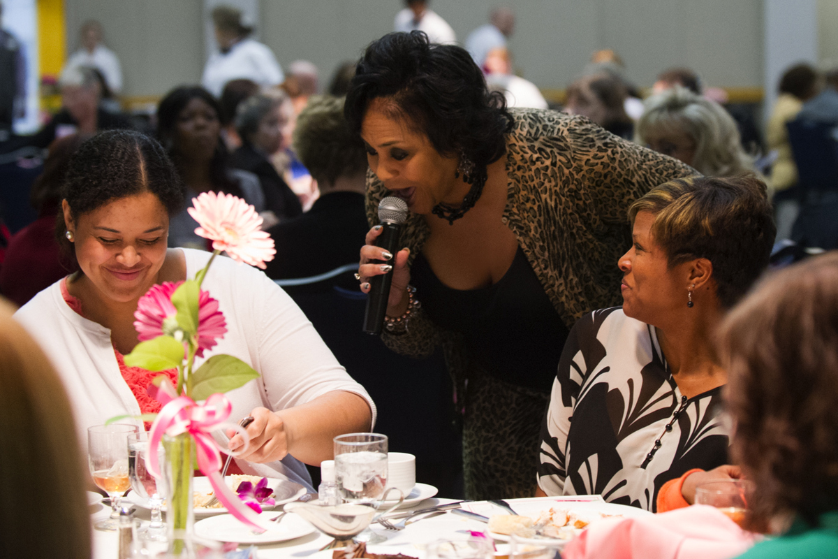 Gina Moore performs at a past Phenomenal Women banquet.