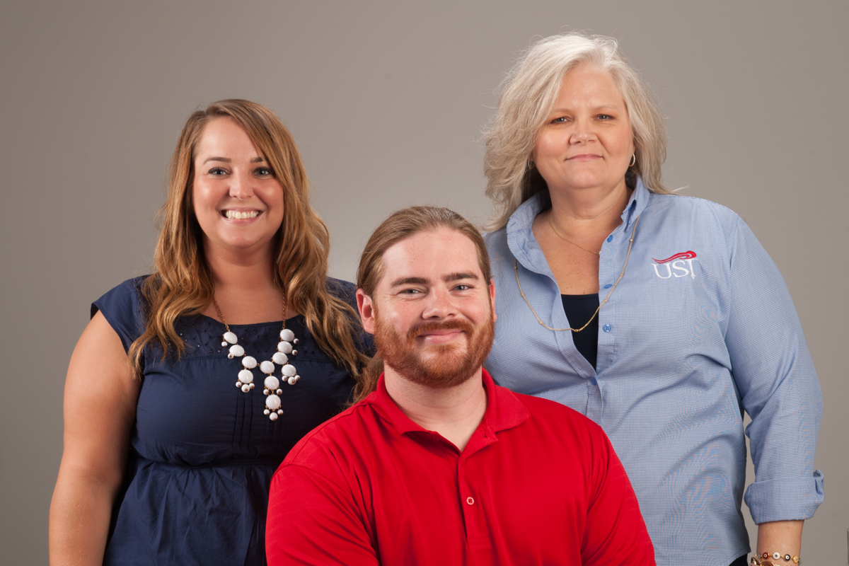 The Student Support Services staff, from left, Heather Bauer, Aaron Pryor and Theresa Ohning.