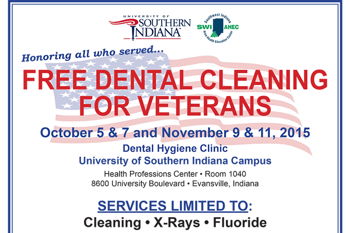 USI Dental Hygiene Clinic to offer free dental cleanings for veterans 