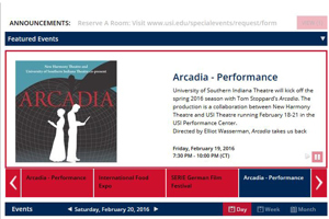 Event Promotion On The Usi Calendar University Of Southern Indiana University Of Southern Indiana Calendar