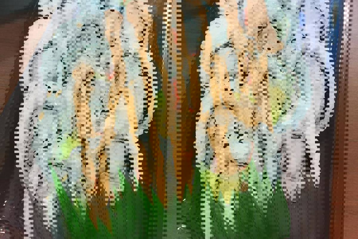 Freshly prepared sushi