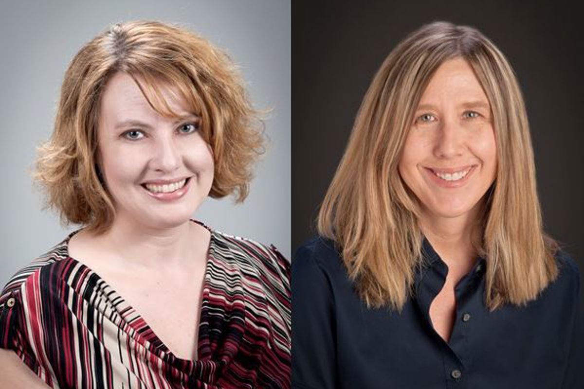 Erin Gibson (left), Dr. Edith Hardcastle (right)