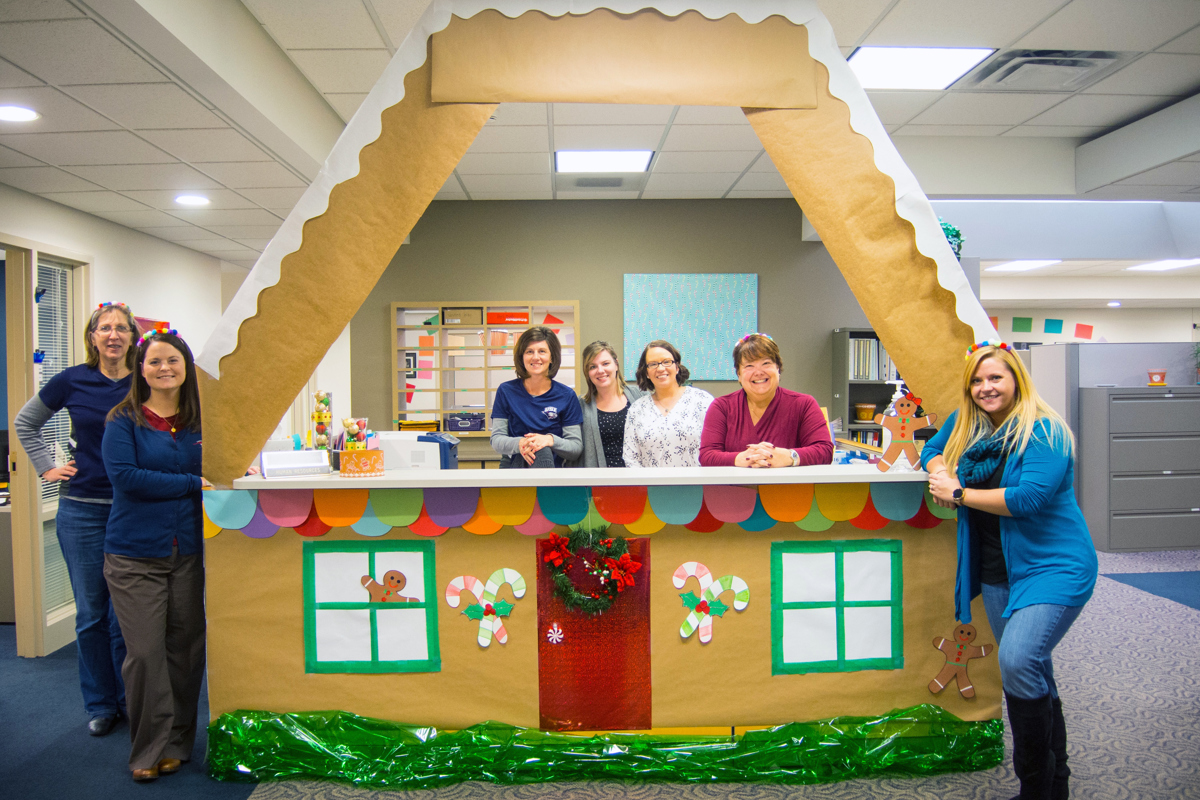 From left to right: Becky Eckert, Kate Rotramel, Stephanie Brown, Shelby Jackson, Kim Garey, Ingrid Lindy, Jamie Schaefer Robey
