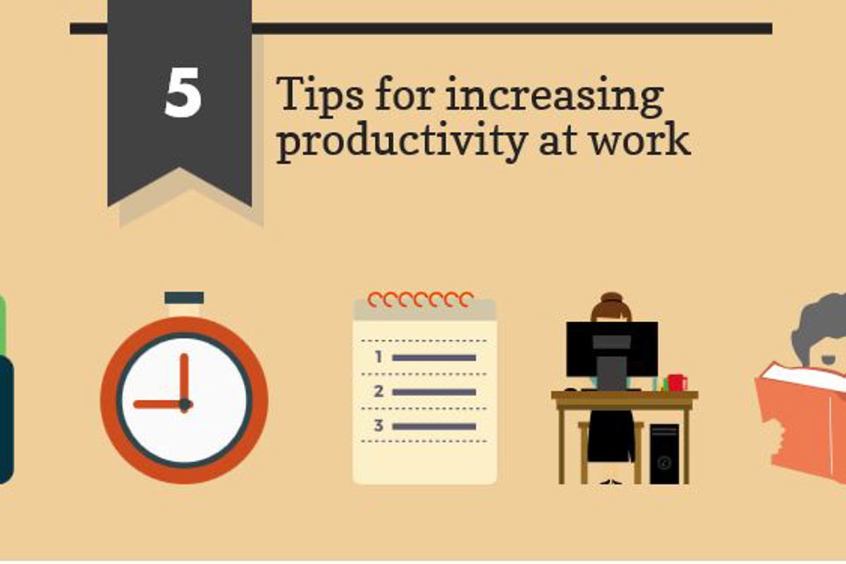 Five tips for increasing productivity at work