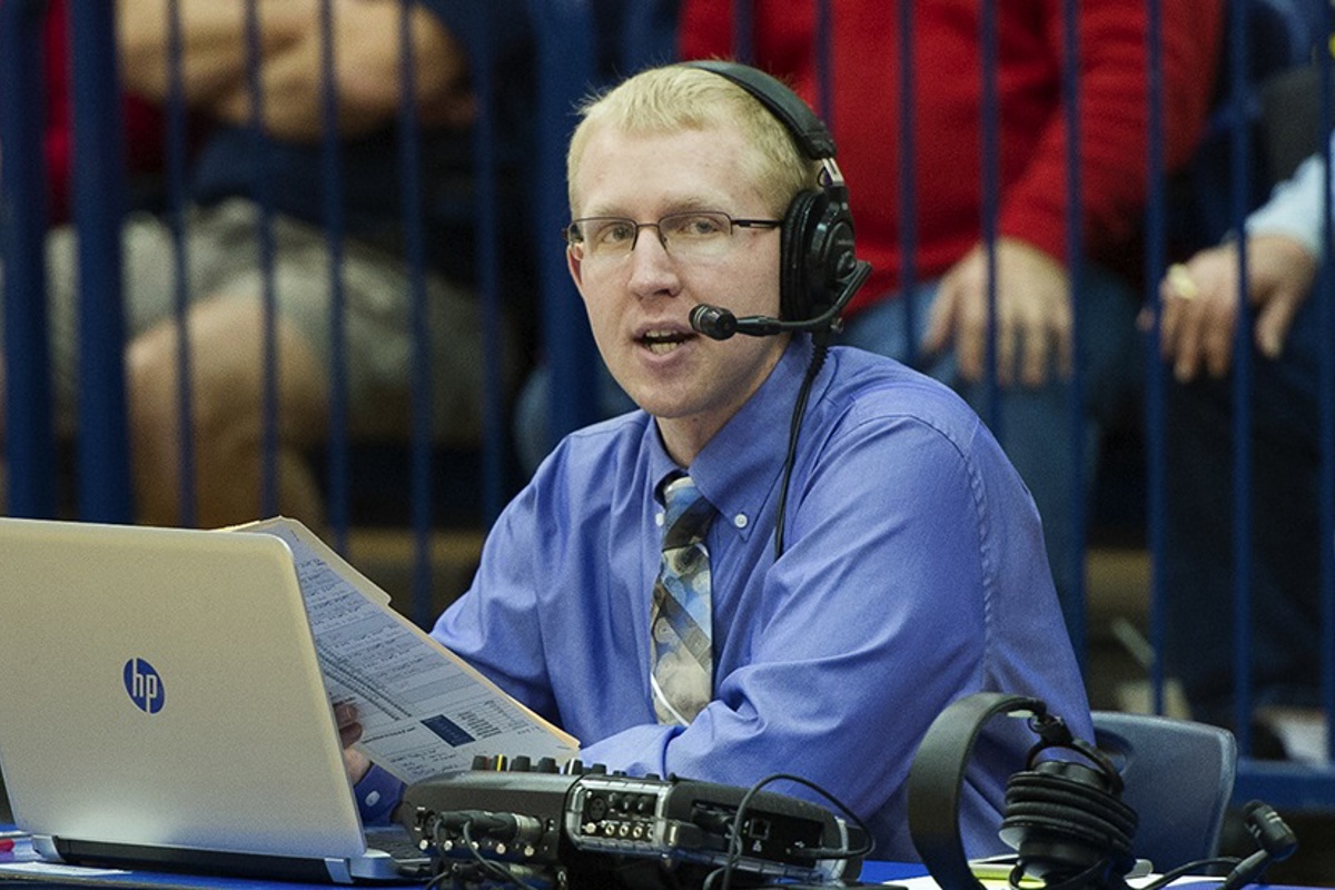 Student play-by-play broadcaster standing out among professionals