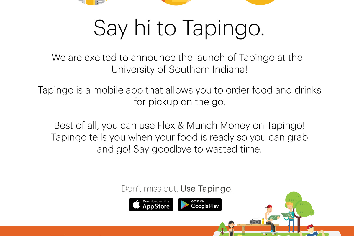 Tap it in and pick it up: USI Dining Services now offering Tapingo app