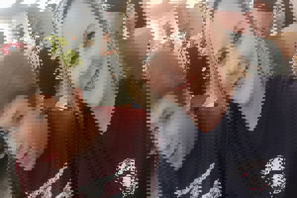 Erin Hollinger with son