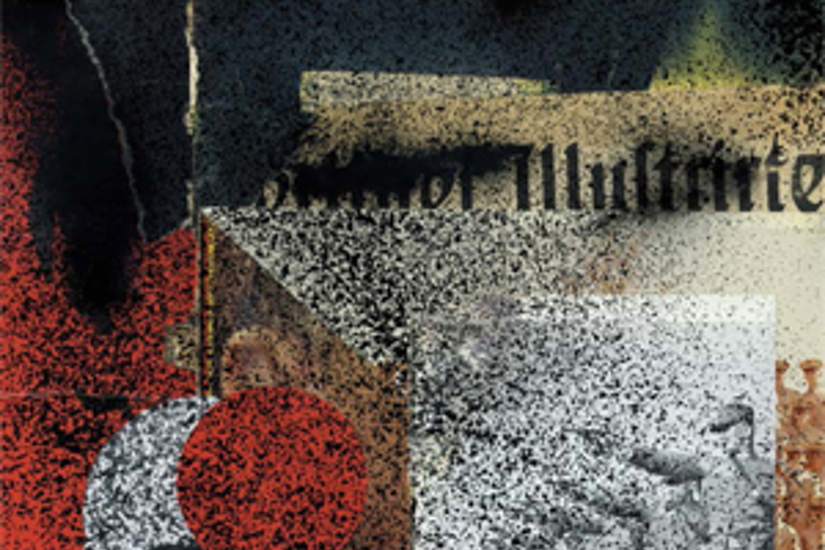 Robert Pollard Hidden in a Limousine, 2015 Collage, Nine Pieces with Spray Enamel 13 x 17.75