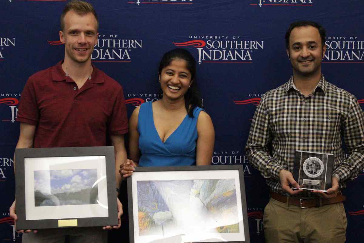 From L to R: Bastian Grau M'18, Tharushi Wattewewa '18, Sulaiman Okairy '16