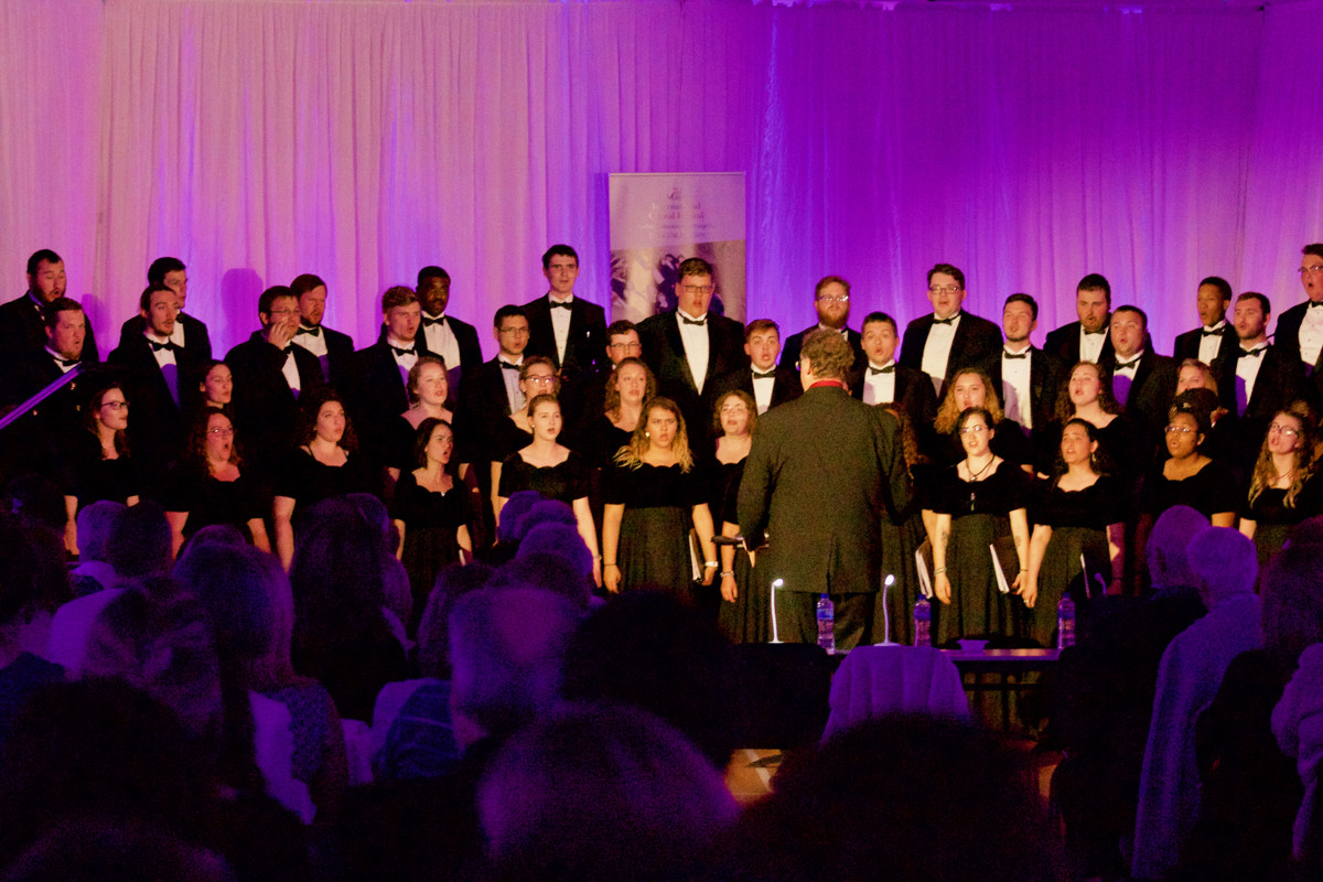 USI Chamber Choir competiting in the 2018 Mayo International Choral Festival Premiere Competition