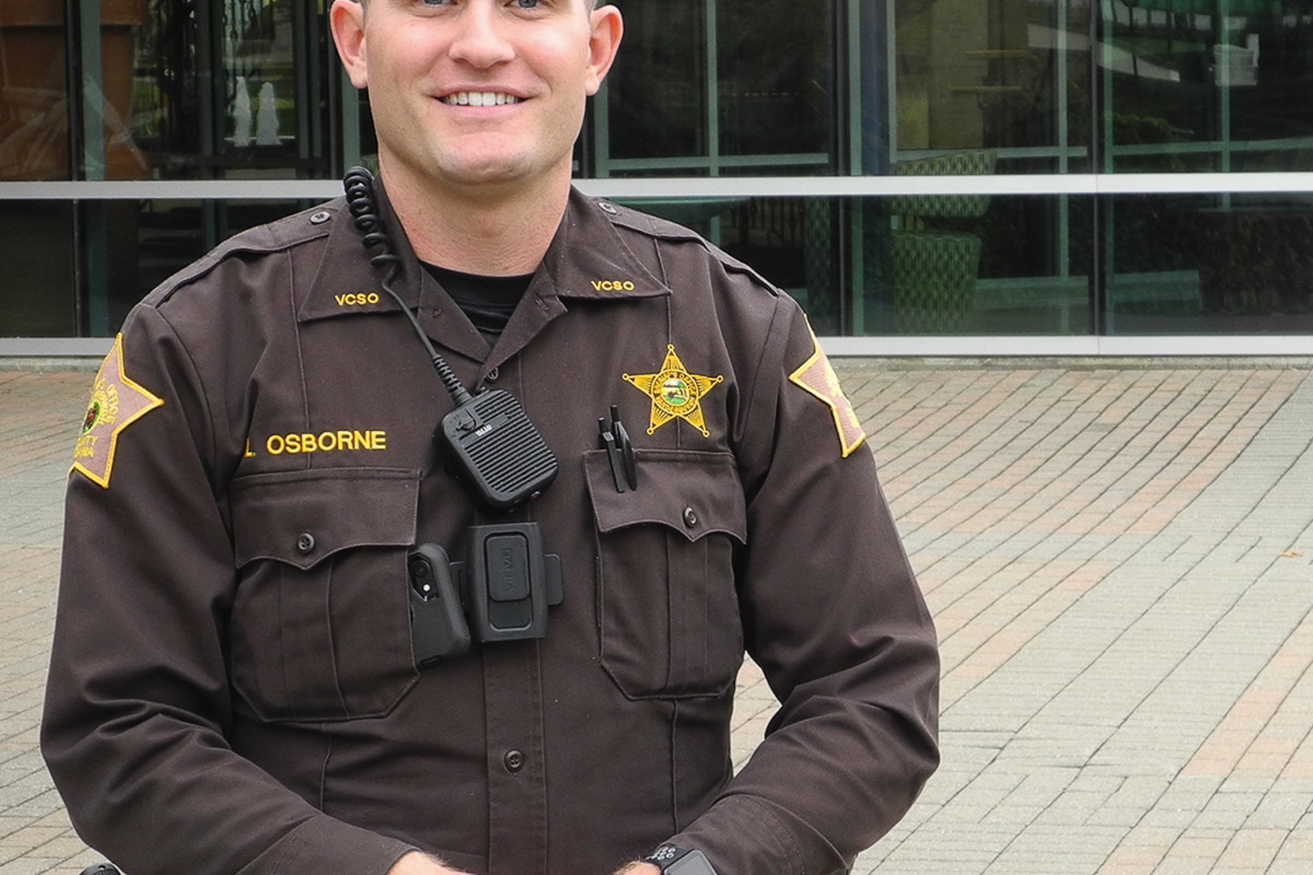 Deputy Logan Osborne '14 now patrols the USI campus