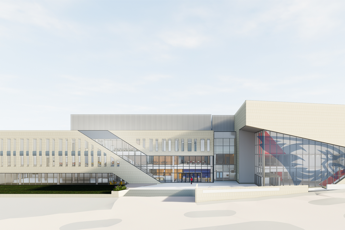 A rendering of the completed Screaming Eagles Complex