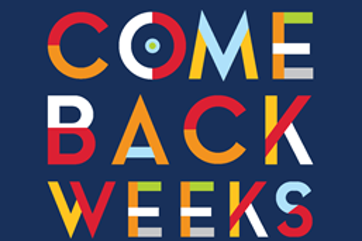 2020 Welcome Back Weeks multi-colored logo
