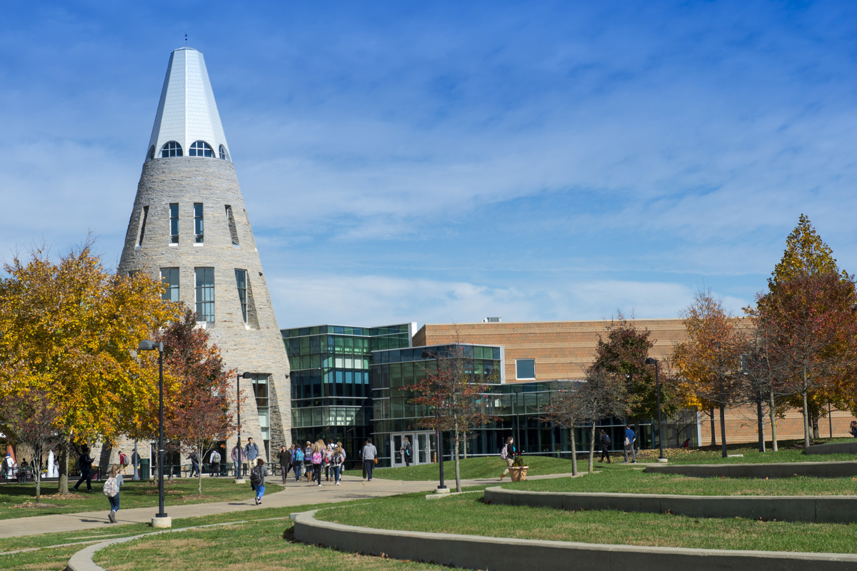 Students walking near the University Center