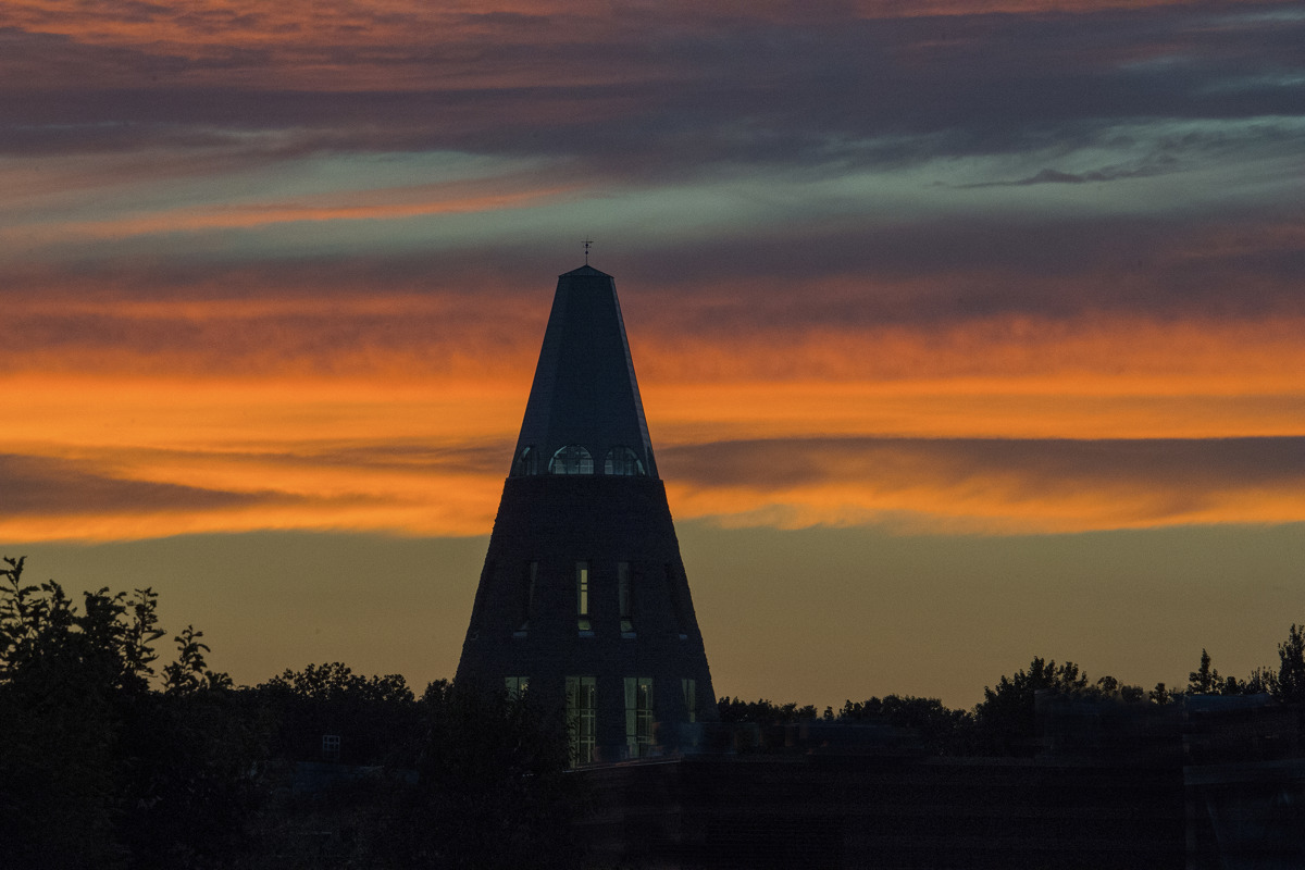 UC Cone at sunset