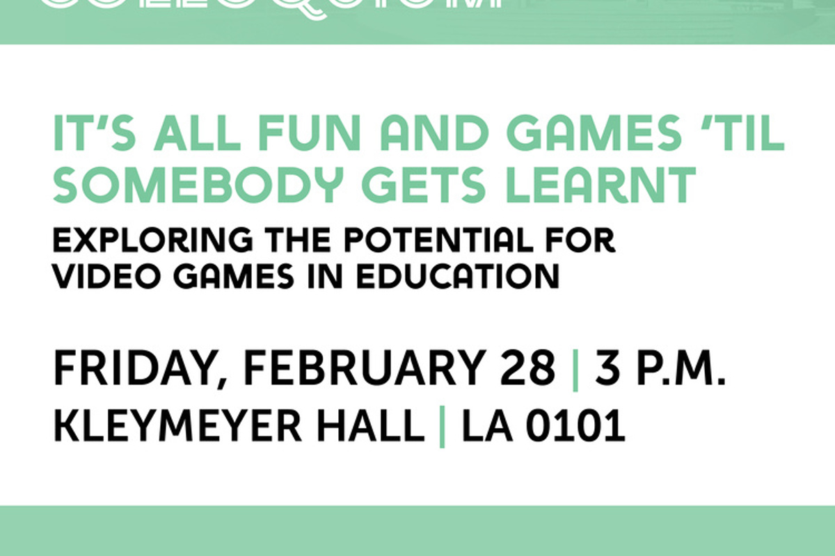 Faculty presentation on the educational potential of video games