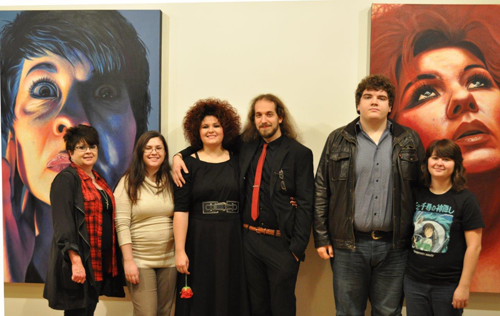 Jennifer Niswonger (third from left) and family at opening reception