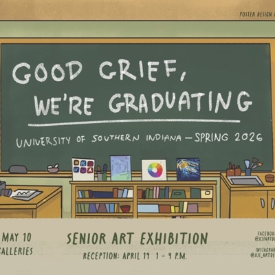 Senior Seminar Exhibition on display in the McCutchan Art Center/Pace Galleries 