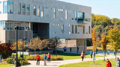 Campus life photo showing student activities and facilities