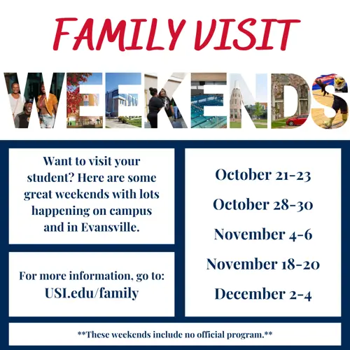 Family Visit Weekends graphic