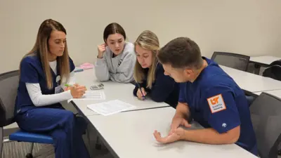 Photo of someone taking a test