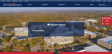 Screenshot of USI website home page