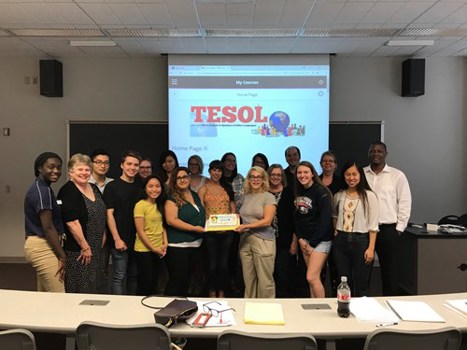 Group photo of 20 students who earned the TESOL Certificate