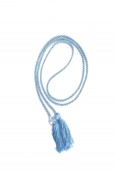 single light blue cord with knots and tassels at each end