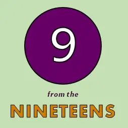 9 from the Nineteens. Purple ball with 9, remaining text below.