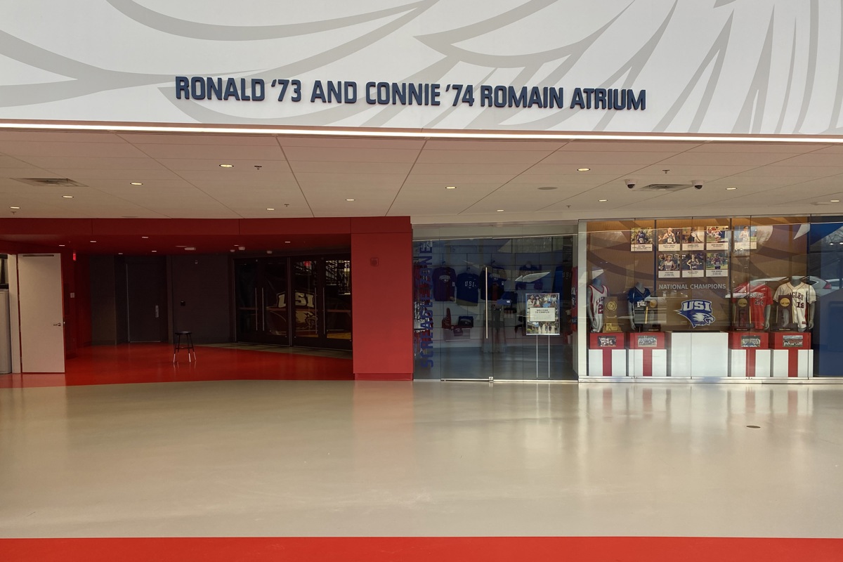 Arena atrium named in honor of Romain support of USI Athletics 