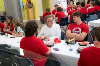 Campus life photo showing student activities and facilities