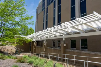 Campus life photo showing student activities and facilities