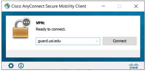 Typing guard.usi.edu Into Dropdown