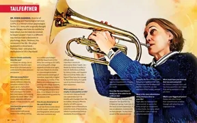 Magazine spread featuring Robin Sanabria