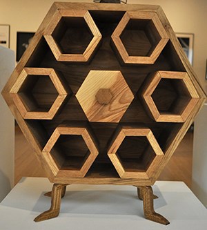 Hexagonal cabinetry with legs