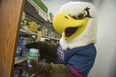 Archie Eagle waving