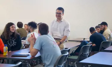 Campus life photo showing student activities and facilities