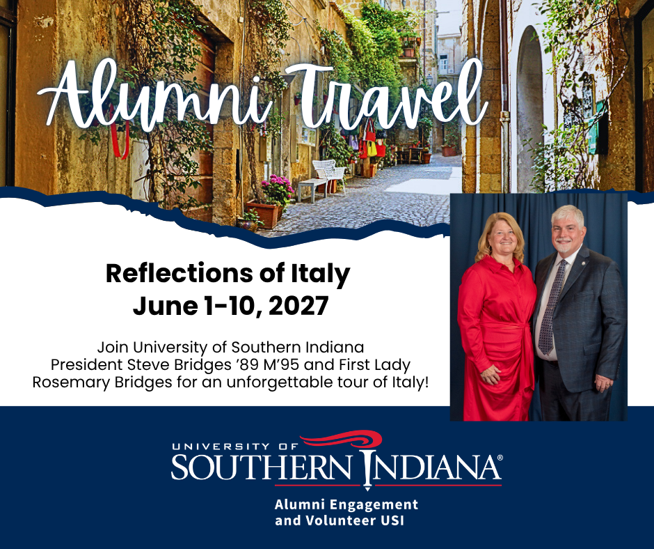 USI announces inaugural alumni travel experience with President and First Lady Bridges 