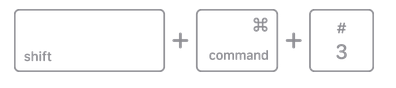 Shift + Command + 3