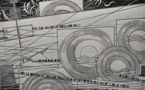 Moving in Space, ink, 2014