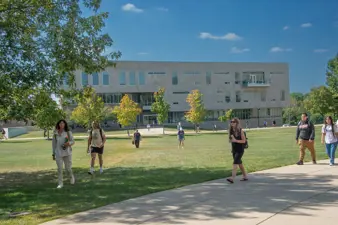 Campus life photo showing student activities and facilities