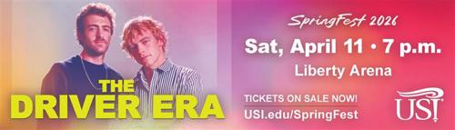 Promotional banner of the 2026 SpringFest Concert featuring the Driver Era