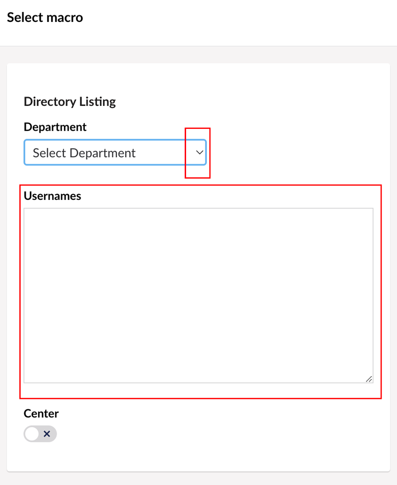 Preview of Directory Listing macro